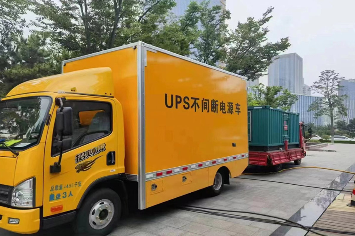 哈巴河发电机租赁施工现场